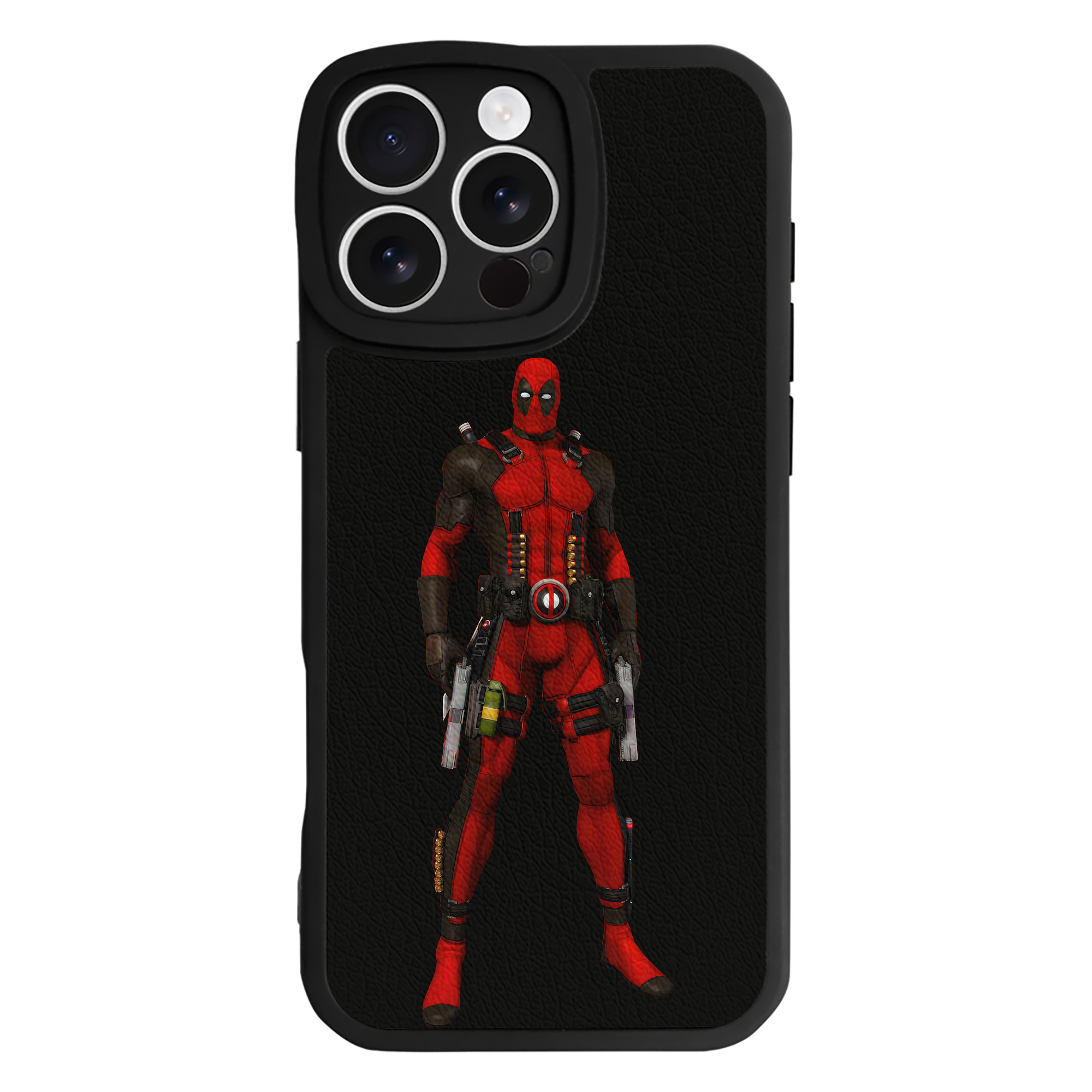 （画像用） Deadpool デッドプール 【iPhone 16シリーズ対応】シリコンスマホケース（レザー調） 材質：シリコン
